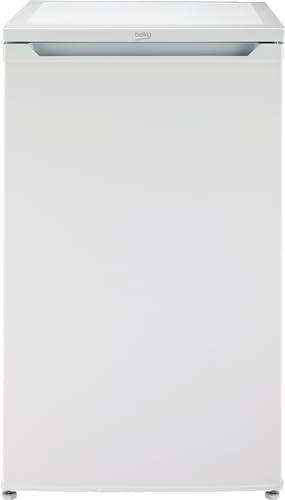 Beko TS190040N Standkühlschrank freistehend, 88 l Gesamtrauminhalt, wechselbarer Türanschlag, gute Beleuchtung im Gerät, 38 dB, robuste Glasablagen, Weiß