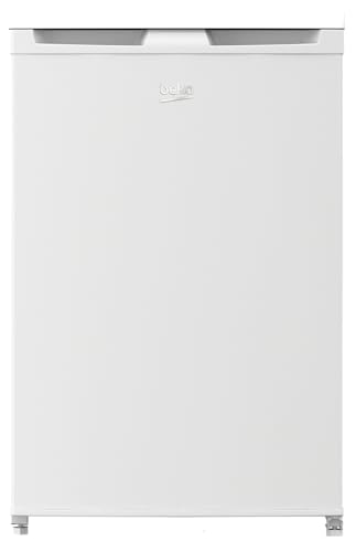Beko TSE1424N b100 Tischkühlschrank, 128 l Gesamtrauminhalt, wechselbarer Türanschlag, gute Beleuchtung im Gerät, 37 dB, robuste Glasablagen, Weiß