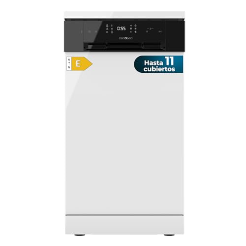 Cecotec 45 cm Standgeschirrspüler Bolero Aguazero 4201 E. 11 Gedecke, 6 Programme mit Dual Zone Wash, Zeitverzögerung und elektronischem AquaStop