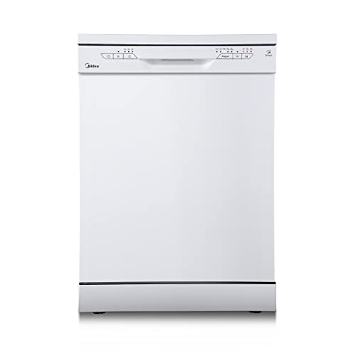 Midea SF 3.60NW PRO Geschirrspüler, 14 Maßgedecke, Spülmaschine mit WLAN, Geschirrspüler Freistehend Unterbaufähig, 5 Reinigungsmodi, 47 dB, 3/6/9h Startzeitvorwahl, Weiß