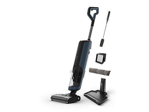 AEG Nass- und Trocken Akku Staubsauger, mit Wischfunktion, Wet&Dry, Kabellos, Beutellos, Hartboden, Selbstreinigung, Schnelles Trocken, Streifenfrei, Leicht, Tierhaare, Leise, Blau, AW81U3DB
