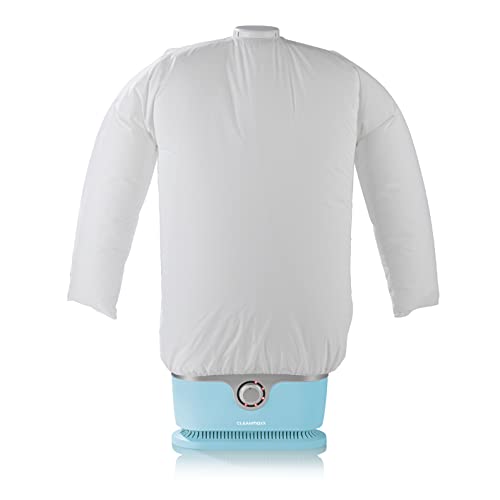 CLEANmaxx automatischer Hemdenbügler mit Hosenaufsatz | Bügler für Hemden, Blusen & Hosen, schonender als Wäschetrockner und Bügeleisen | Trocknen und in Minuten knitterfrei [hellblau]