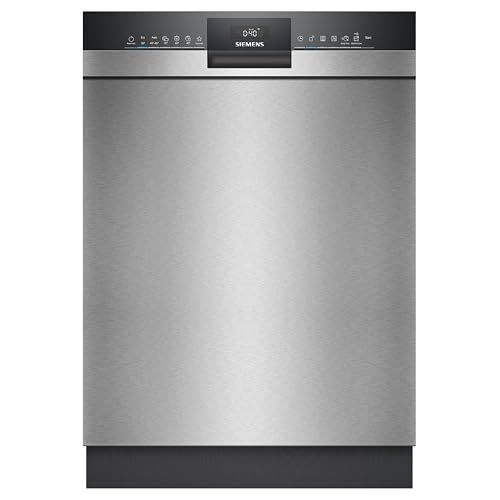 Siemens SN43ES14VE, iQ300 Smarter Geschirrspüler, Unterbau-Spülmaschine mit Besteckschublade, 60 cm, automatische Türöffnung dank autoOpen dry, besonders leise mit iQdrive-Motor, aquaStop, Edelstahl