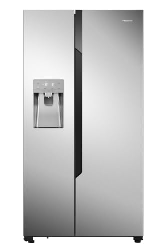 Hisense RS694N4TC2 Side-by-Side Kühl-Gefrierkombination/ NoFrostPlus/ Inverter-Kompressor/ FastFreeze/ Eis-Wasser Spender/ 178,6 cm/ Kühlteil 371 l/ Gefrierteil 191 l/ 42 dB/ 404 kWh/ Jahr/ Inox-Look