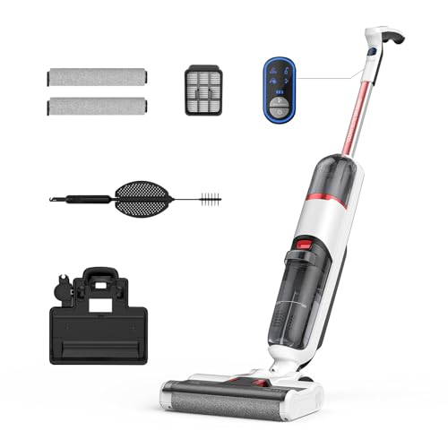 Vozascly Kabelloser Staubsauger mit Wischfunktion, 3-in-1 Nass Trockensauger Akku, Intelligenter Saugwischer für Hartböden & Teppiche, Leicht & Selbstreinigend, Ideal für Tierhaare
