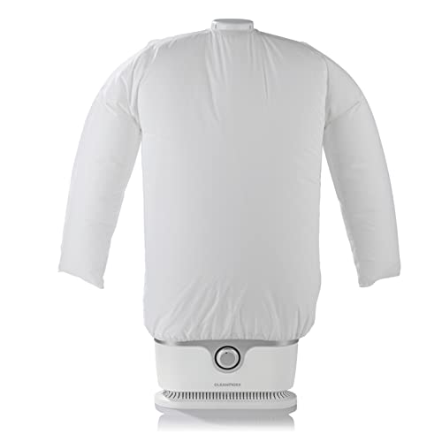 CLEANmaxx automatischer Hemdenbügler | Bügler für Hemden, Blusen & Hosen, schonender als Wäschetrockner und Bügeleisen | Trocknen und in Minuten knitterfrei [weiss]