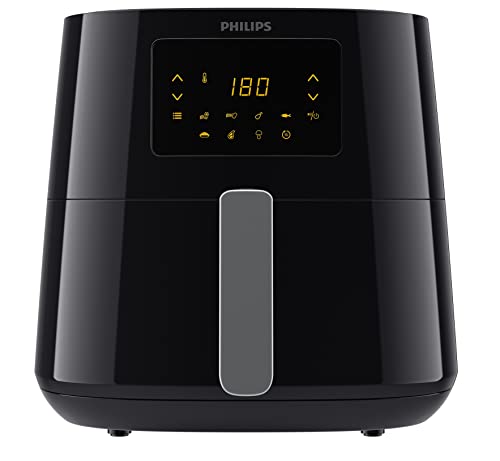 Philips Essential Airfryer XL - 6.2L, Fritteuse ohne Öl, Rapid Air Heißlufttechnologie, Touchscreen, NutriU App mit Rezepten (HD9270/90)