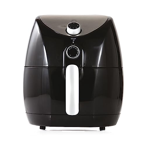 Tower T17021 Heißluftfritteuse für die Ganze Familie mit Schneller Luftzirkulation - 60-Minuten-Timer - Airfryer 4,3L 1500W - Schwarz