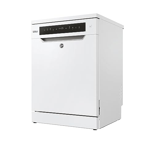 Hoover HF 4C6F0PW Geschirrspüler; 14 Maßgedecke; Freistehend, 60 cm breit; Energieeffizienzklasse C; Smarte Bedienung mit WiFi + Bluetooth-Technologie
