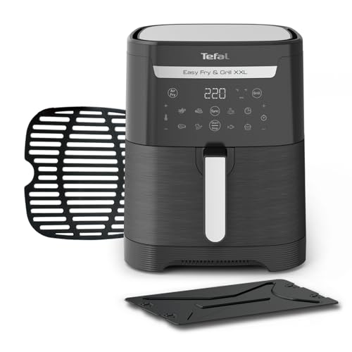 Tefal Easy Fry & Grill XXL 2-in-1 Heißluftfritteuse, 6,5 L, Air Fryer + Grill, Flexcook-Einsatz für 2 Speisen gleichzeitig, Friteuse ohne Öl, energiesparend, 8 Programme, Heißluftfritteuse XXL, EY8018