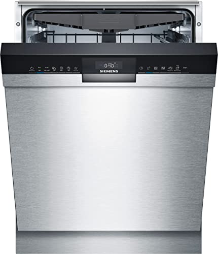 Siemens SN43ES14VE Geschirrspüler iQ300, unterbaufähige Spülmaschine mit Besteckschublade, 60 cm, Home Connect, Remote Monitoring, TabCounter, Edelstahl