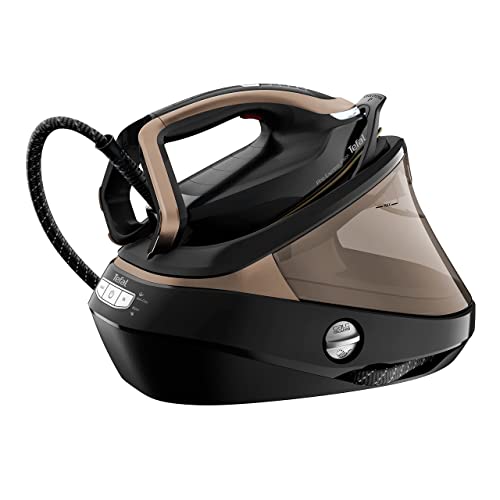 Tefal GV9820 Pro Express Vision Dampfbügelstation | Smart LED-Leuchte am Bügeleisen | leistungsstarker 9-Bar-Druck | 180 g/Min. Dampf | 750 g/Min. extra Dampfstoß | Anti-Kalk System | Schwarz/Braun