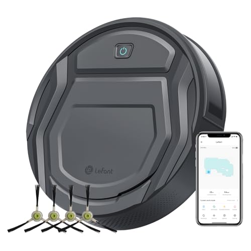 LEFANT 210PG Saugroboter mit 2200 Pa,WLAN Roboterstaubsauger Kompatibel mit Alexa und APP-Steuerung,120 Min Laufzeit, Staubsauger Roboter optimiert für Teppich Tierhaare Hartböden mit Ladestation