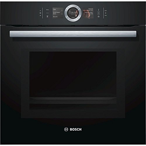 Bosch HNG6764B6 Serie 8 Smarter Einbau-Backofen mit Mikrowellenfunktion, 60 x 60 cm, 800 W, Made in Germany, Pyrolyse Selbstreinigung, Bosch Assist Backeinstellung auf Knopfdruck, Schwarz
