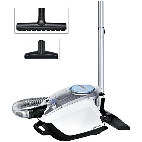 Bosch Staubsauger beutellos Relaxx'x ProSilence Plus BGS5331, ideal für Allergiker, Hygiene-Filter, Bodendüse für Parkett, Teppich, Fliesen, langes Kabel, Selbstreinigung, 700 W, silber
