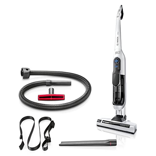 Bosch Akku-Staubsauger Athlet BCH6L2560, kabelloser Handstaubsauger, beutellos, freistehend, Hygiene-Filter, hohe Saugleistung, Lange Laufzeit, Fugendüse, alle Bodenarten, weiß