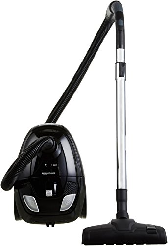 Amazon Basics – Staubsauger mit Beutel, leistungsstark, kompakt und leicht, für Hart- und Teppichböden, HEPA-Filter, 700 W, 1,5 l, EU, Schwarz