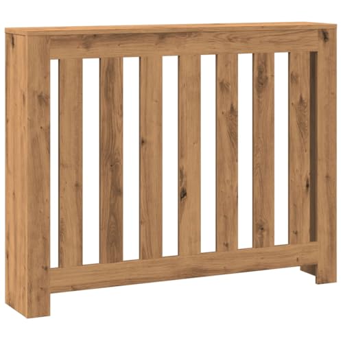 vidaXL Heizkörperverkleidung, Heizungsverkleidung Modernes Latten-Design, Heizkörperabdeckung für Wohnzimmer, Heizungsabdeckung, Artisan-Eiche Holzwerkstoff