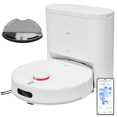 XIAOMI Saugroboter Mit Wischfunktion H40,10000Pa Saugkraftsaugroboter,Mit LDS-Laser-Navigation Staubsauger Roboter,Anwendungen und Sprachsteuerung, 5200mAh für Gründliches Reinigung