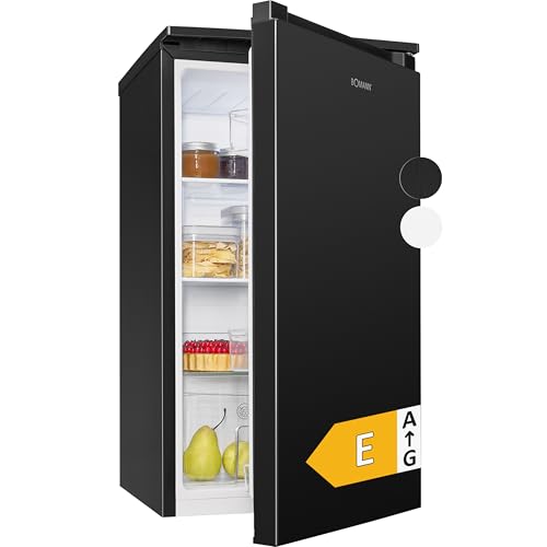 Bomann® Kühlschrank ohne Gefrierfach | Energieklasse E | 84cm | leise | 3 Ablagen | Türanschlag wechselbar | 87L | Kühlschrank klein mit Gemüsefach | Standardkühlschrank | VS 7255 schwarz