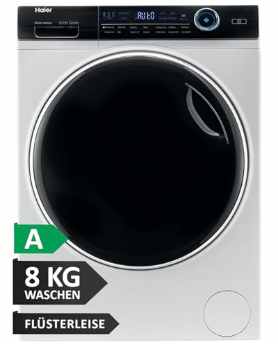 Haier I-PRO SERIE 7 HW80-B14979 I Frontlader Waschmaschine 8kg I Washing Machine mit A-Effizienz, 1.400 U/Min. & leisem Direktantrieb I Inkl. Dampffunktion, Selbstreinigungssystem & Refresh-Programm