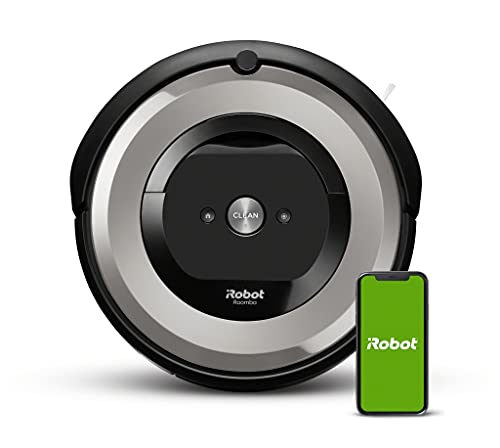 iRobot Roomba e5 (e5154) App-steuerbarer Saugroboter (Staubsauger Roboter) mit Zwei Gummibürsten für alle Böden, Ideal bei Haustieren, Individuelle Anpassung per App, Kompatibel mit Sprachassistenten