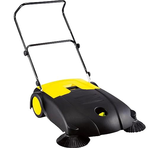 Syntrox Kehrmaschine Headus Breite 80 cm & 2 Kehrbürsten, Gummiriemenantrieb, Effiziente Reinigung, Schmutzbehälter 40 l, Hochwertiges Kunststoffgehäuse