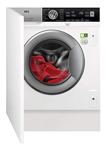 AEG L8FEI7485 Einbauwaschmaschine/ÖKOMix Faserschutz/ProSteam Auffrischfunktion / 8,0 kg/Leise/Mengenautomatik/Nachlegefunktion/Kindersicherung/Wasserstopp / 1400 U/min weiß
