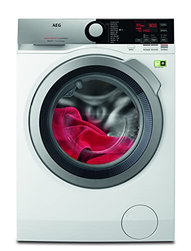 AEG L8FE74485 Waschmaschine/ÖKOMix - Faserschutz/ProSteam - Auffrischfunktion / 8,0 kg/Leise/Mengenautomatik/Nachlegefunktion/Kindersicherung/Schontrommel/Wasserstopp / 1400 U/min