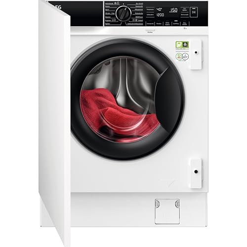 AEG LR8BI7480 Einbauwaschmaschine / Serie 8000 mit PowerCare / Faserschutz / Auffrischfunktion / 8 kg / Mengenautomatik / Nachlegefunktion / Kindersicherung / Schontrommel / Wasserstopp / 1400 U/min