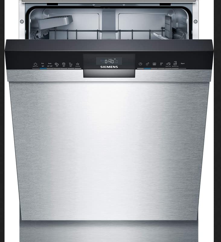 Siemens SN43HS41TE iQ300 Unterbau Geschirrspüler / E / 92 kWh / 12 MGD / Smart Home kompatibel via Home Connect / hygiene Plus Programm / vario Korb System, Silber