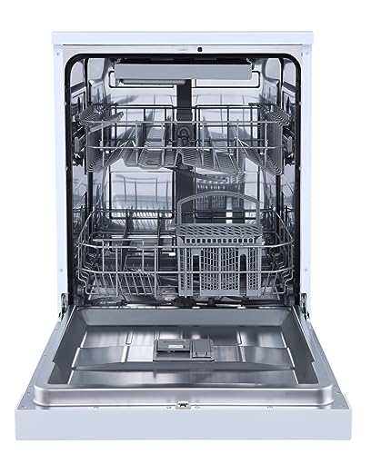 Wolkenstein WGSP14-6DW Standgeschirrspüler | Weiß | 14 Gedecke | 6 Programme | Energieeffizienzklasse D | Startzeitvorwahl | 2100 Watt
